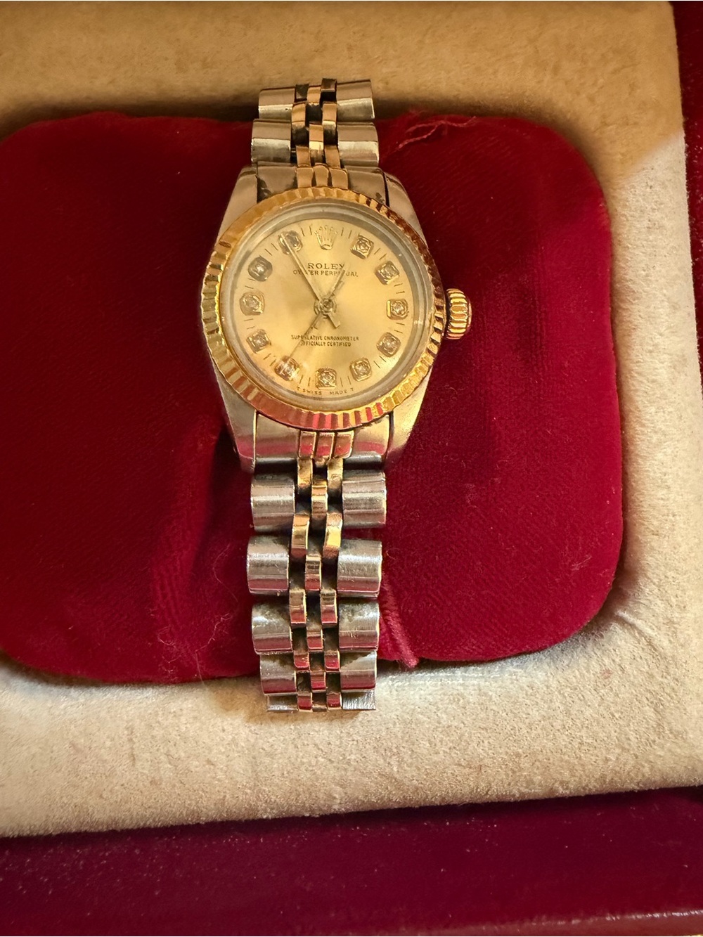 Rolex Women's Two-Tone Gold and Silver Dial Bracelet Watch - Picture 3 of 10